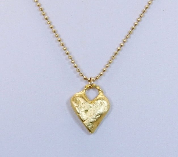 Heart Necklace Gold Heart Necklace Friendship Gift. | Etsy