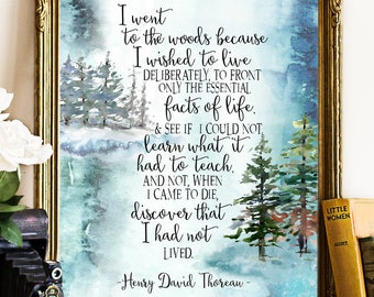 Thoreau quote | Etsy