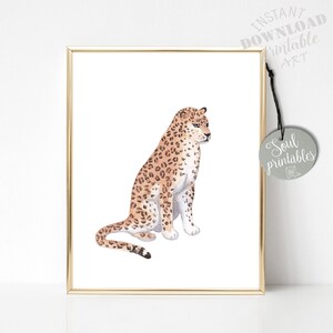 Leopard bedruckbar Schlafzimmer Leopard Wandkunst Tier Druck | Etsy