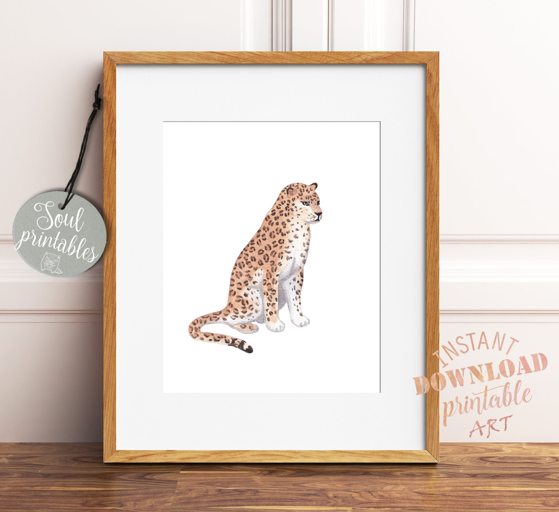 Leopard bedruckbar Schlafzimmer Leopard Wandkunst Tier Druck | Etsy