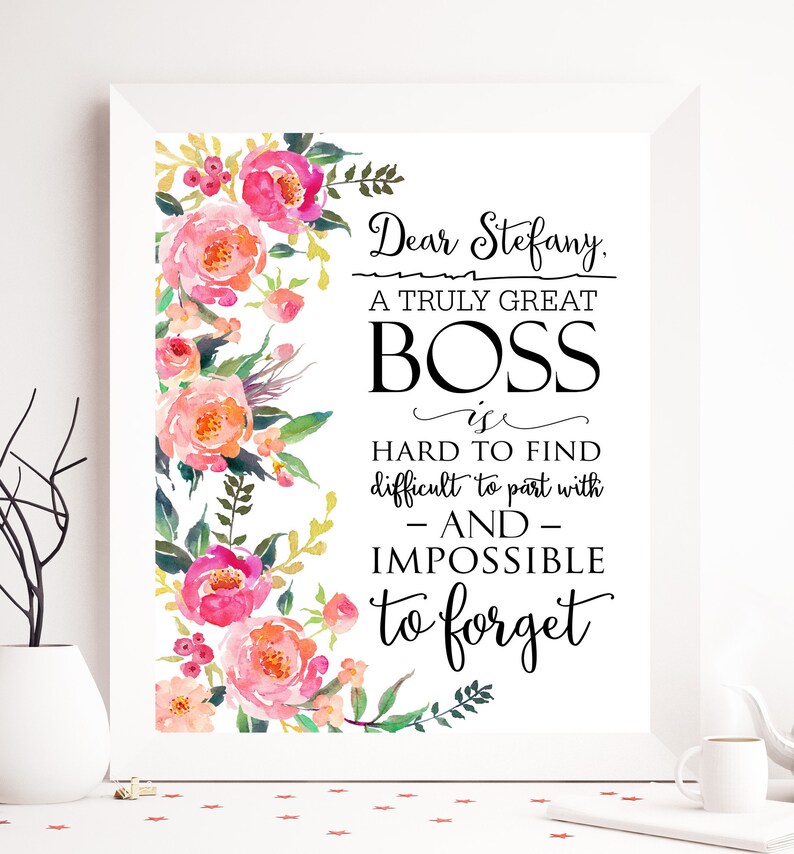 Personalized Boss Day gift Boss Retirement Gift Great Boss Etsy