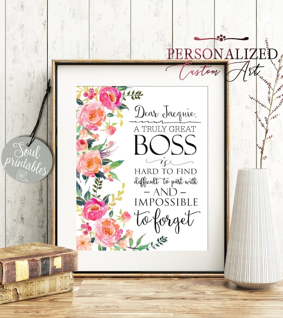 Printable Personalized Boss Gift for Boss Appreciation A Truly | Etsy