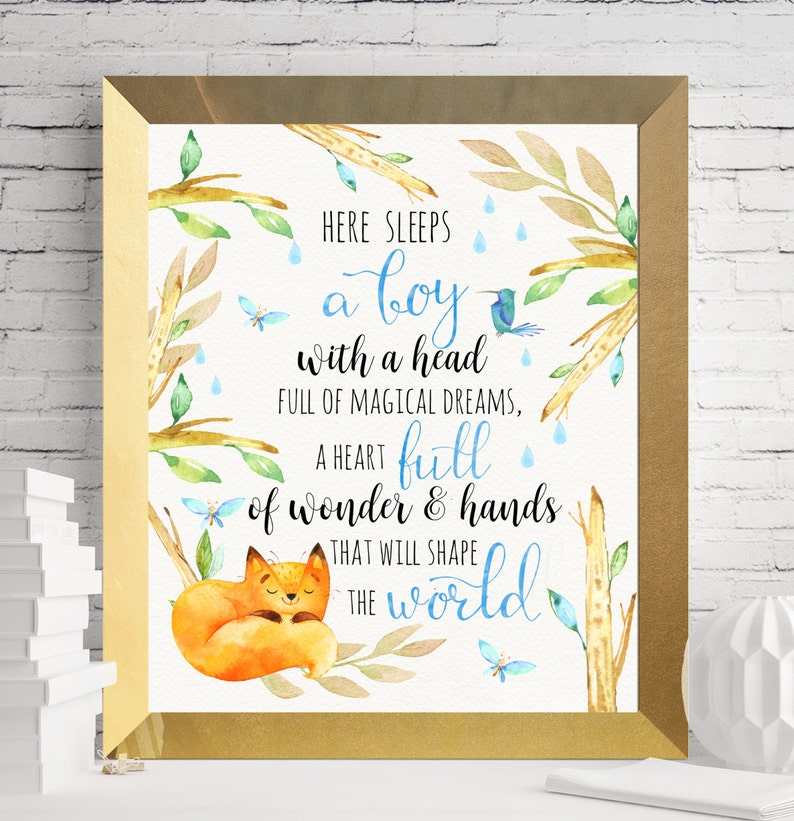 Boy nursery printable boy nursery print boy nursery wall | Etsy