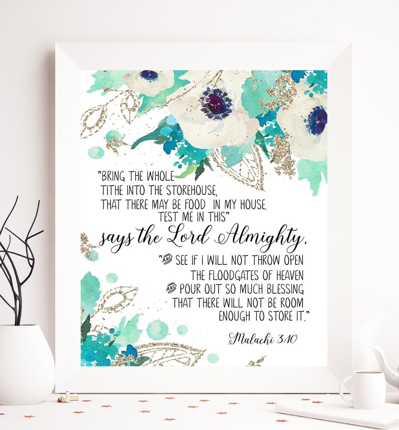 Malachi 3:10 Bible Printable Art Bible Print Scripture | Etsy