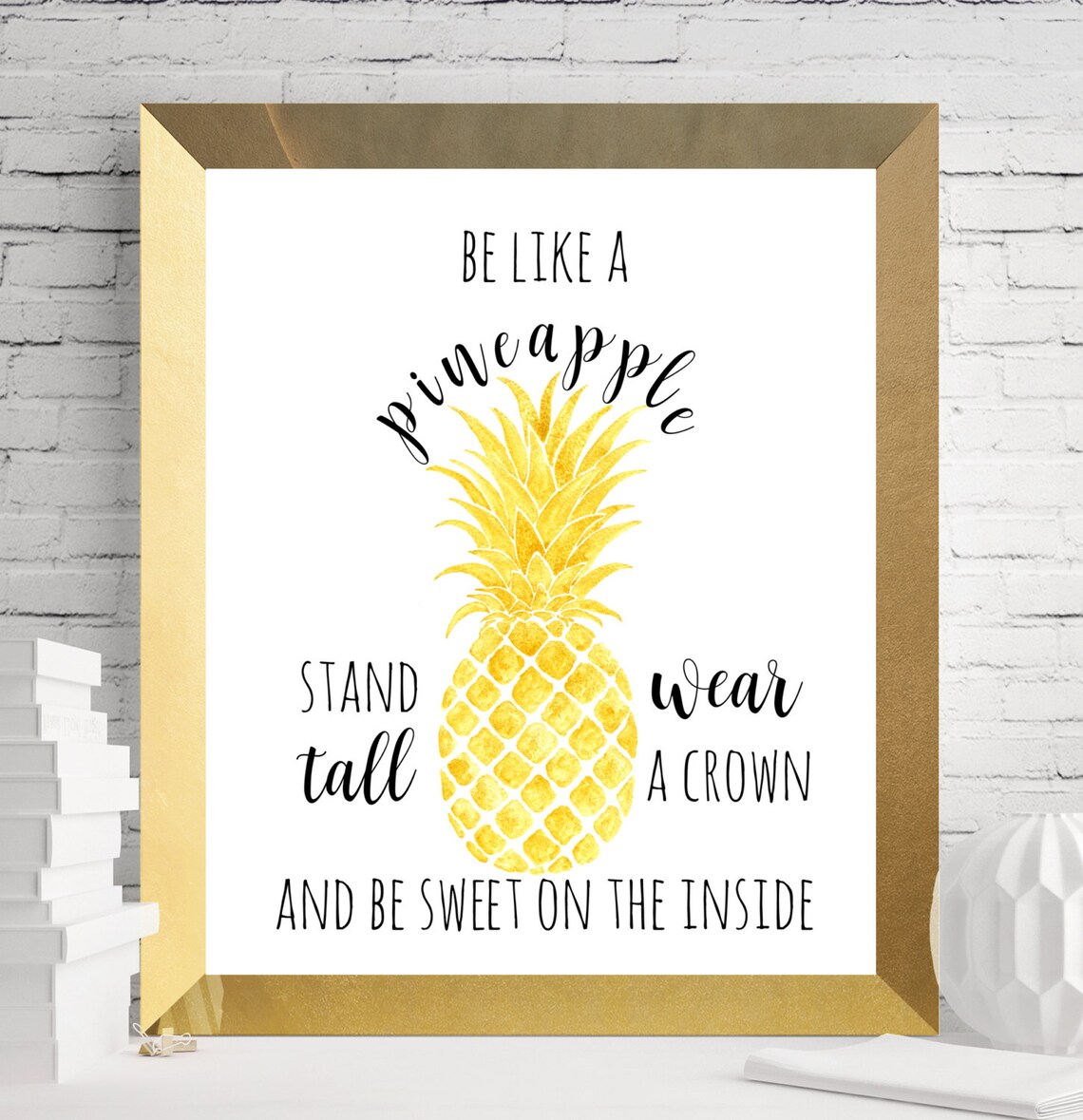 Printable Pineapple printable pineapple quote be like a | Etsy