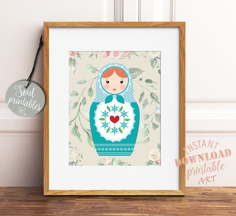 Russian Doll Printable Matryoshka Print Babuska Printable - Etsy