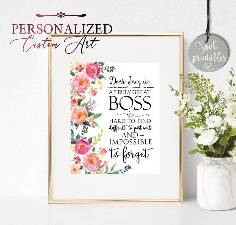 Personalized Boss Day gift Boss Retirement Gift Great Boss Etsy