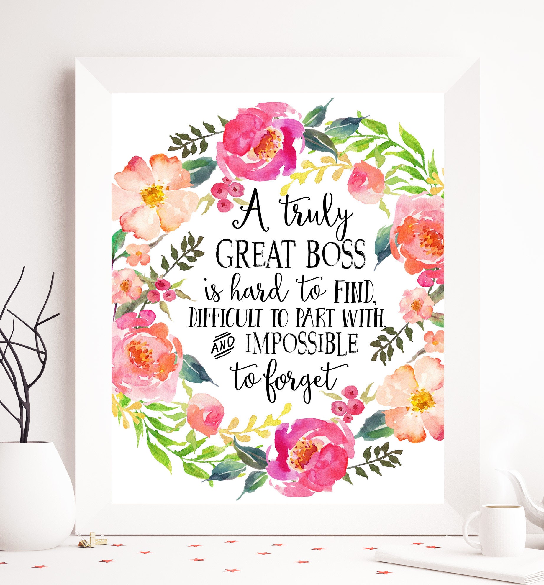 Boss Gift for Boss Appreciation A Truly Great Boss is Hard to Etsy