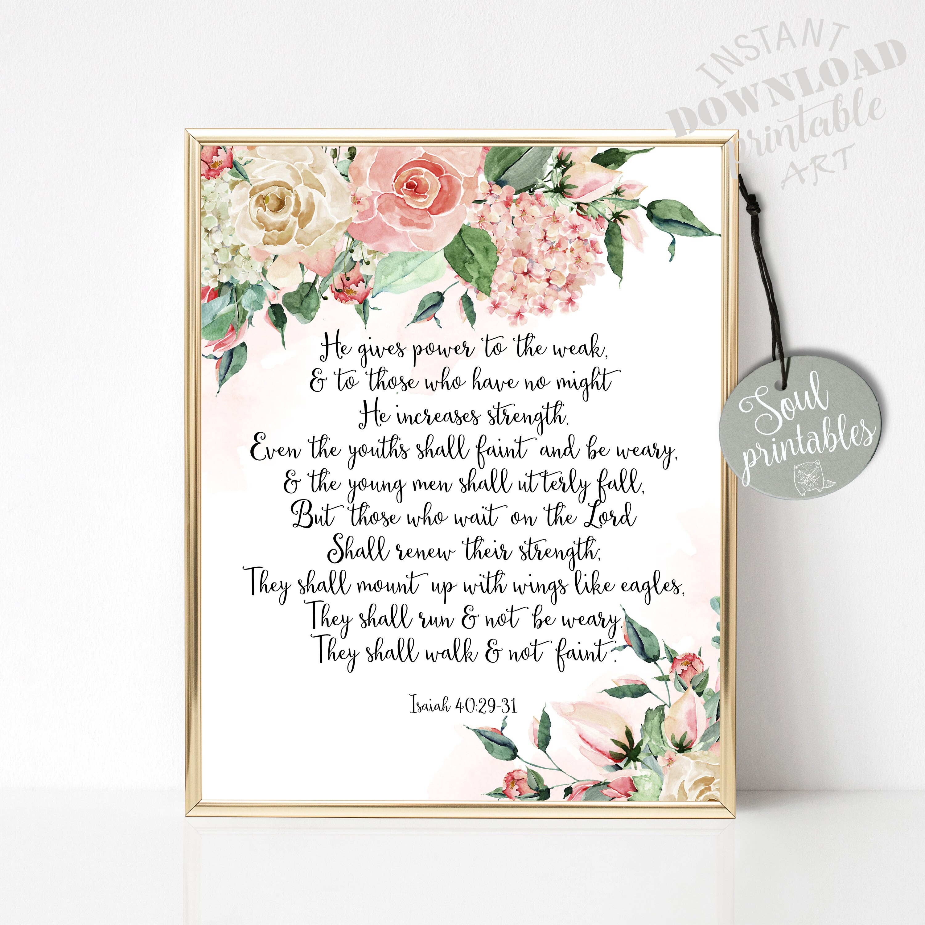 Isaiah 402931 Printable Art Floral Roses Beige Pastel Pink Etsy UK
