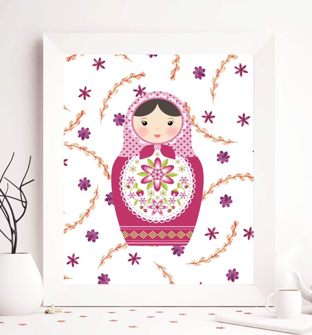 Russian Doll Printable Matryoshka Print Babuska Printable - Etsy