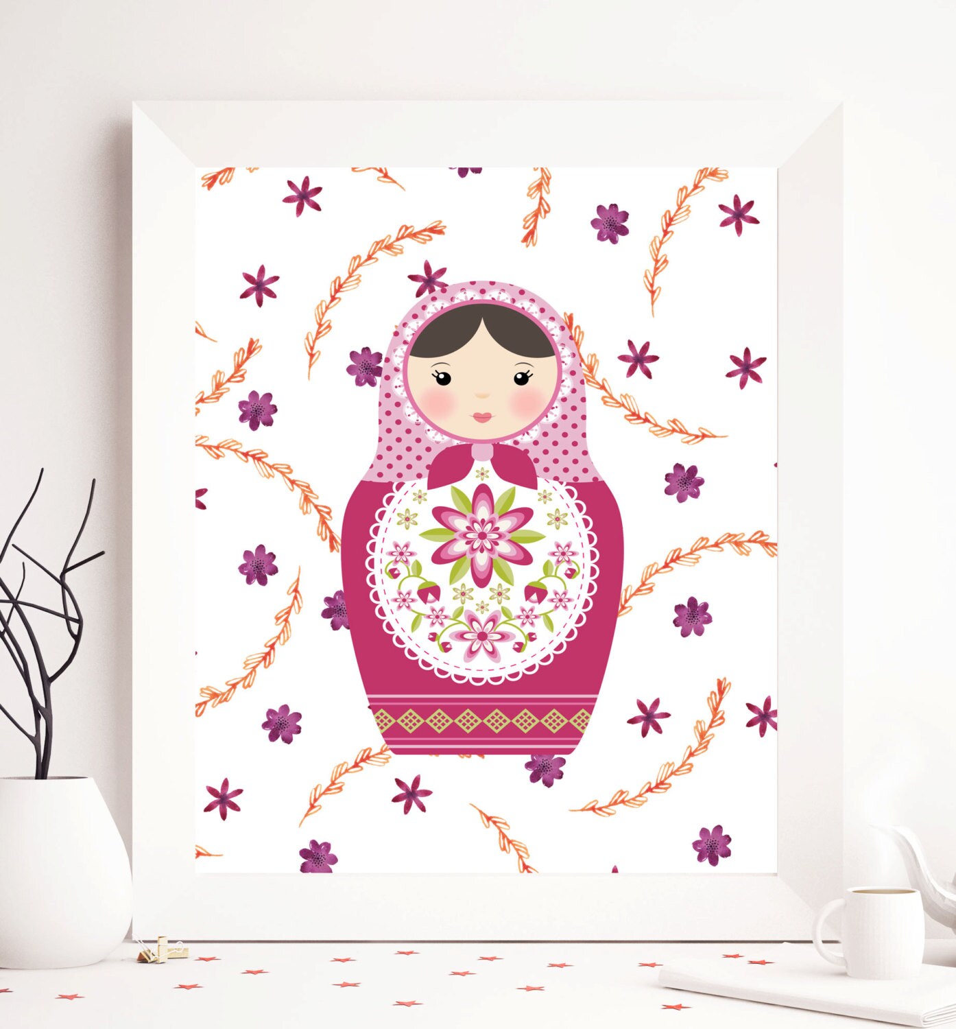 Russian doll printable matryoshka print babuska printable | Etsy