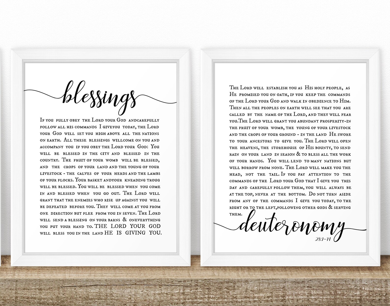 Deuteronomy 28:1-14 Printable Art Christian wall art | Etsy