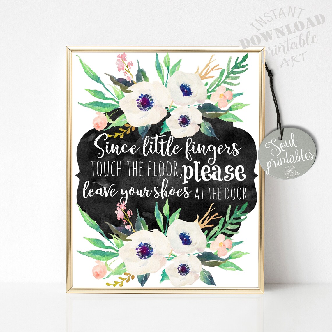 Shoes off Please Shoes off Sign Baby Printable Baby Wall - Etsy