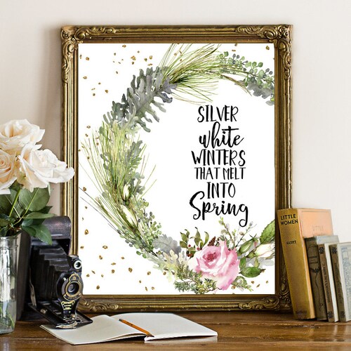Silver White Winters That Melt Into Spring Winter Print | Etsy
