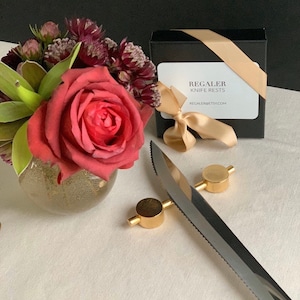 Gold Plated Carving Knife Rest Set of Two