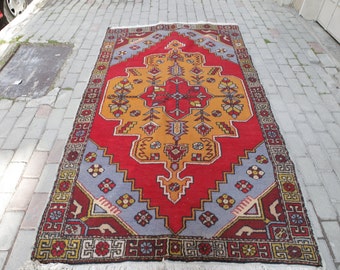 Anatolian Turkish Vintage Rug, Living Room Rug, Avanos Rug, Area Rug, Colorful Rug, Hand Made Rug