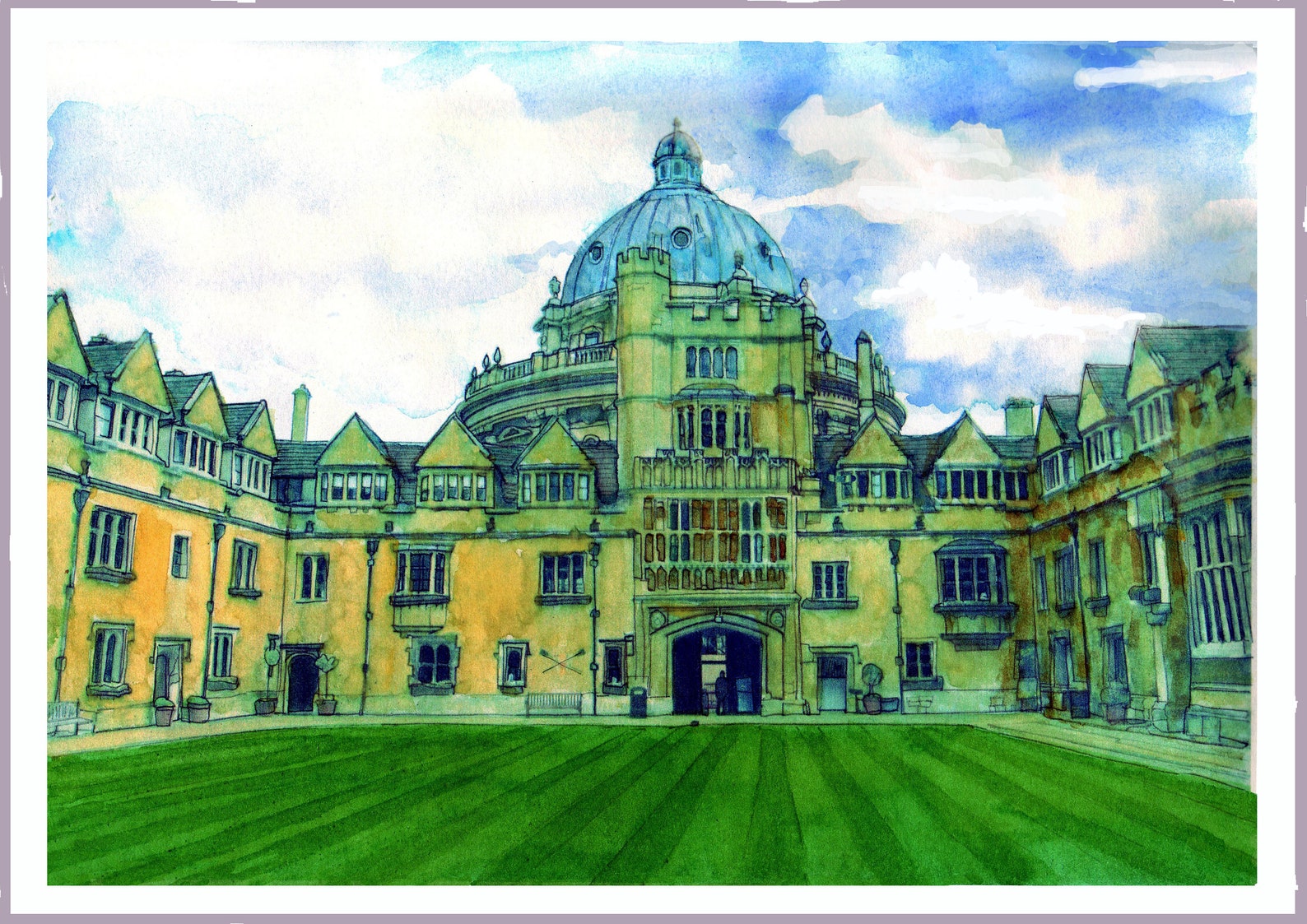 Brasenose College Old Quad Oxford Etsy UK