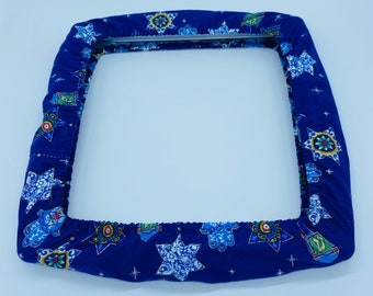 11x11 Blue Holiday Hanukka Grime Guard Cover for Q-snaps