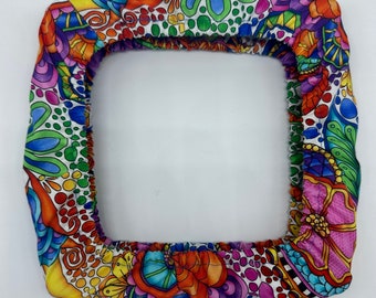 8x8 Rainbow Abstract Doodle Grime Guard Cover for Q-snaps