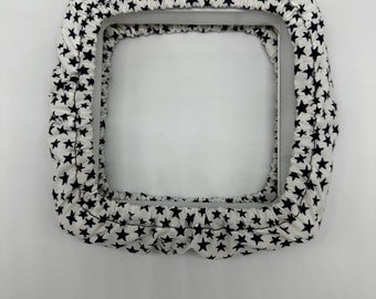 6x6 White and Navy Stars Grime Guard Cover for Q-Snaps ***Only One***