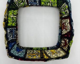 8x8 inch Stained Glass Houses Grime Guard Cover for Q-snap.