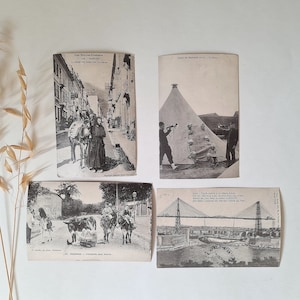 Postales antiguas / blanco y negro / fotografías de época / cómic humorístico / Colección Robinson Sissonne de Marsella Barèges