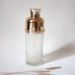 Vintage Bottle collection perfume/L'Air du Temps Nina Ricci/Paris France/eau de toilette 50s/golden cap glass flask/spray atomizer 106ml