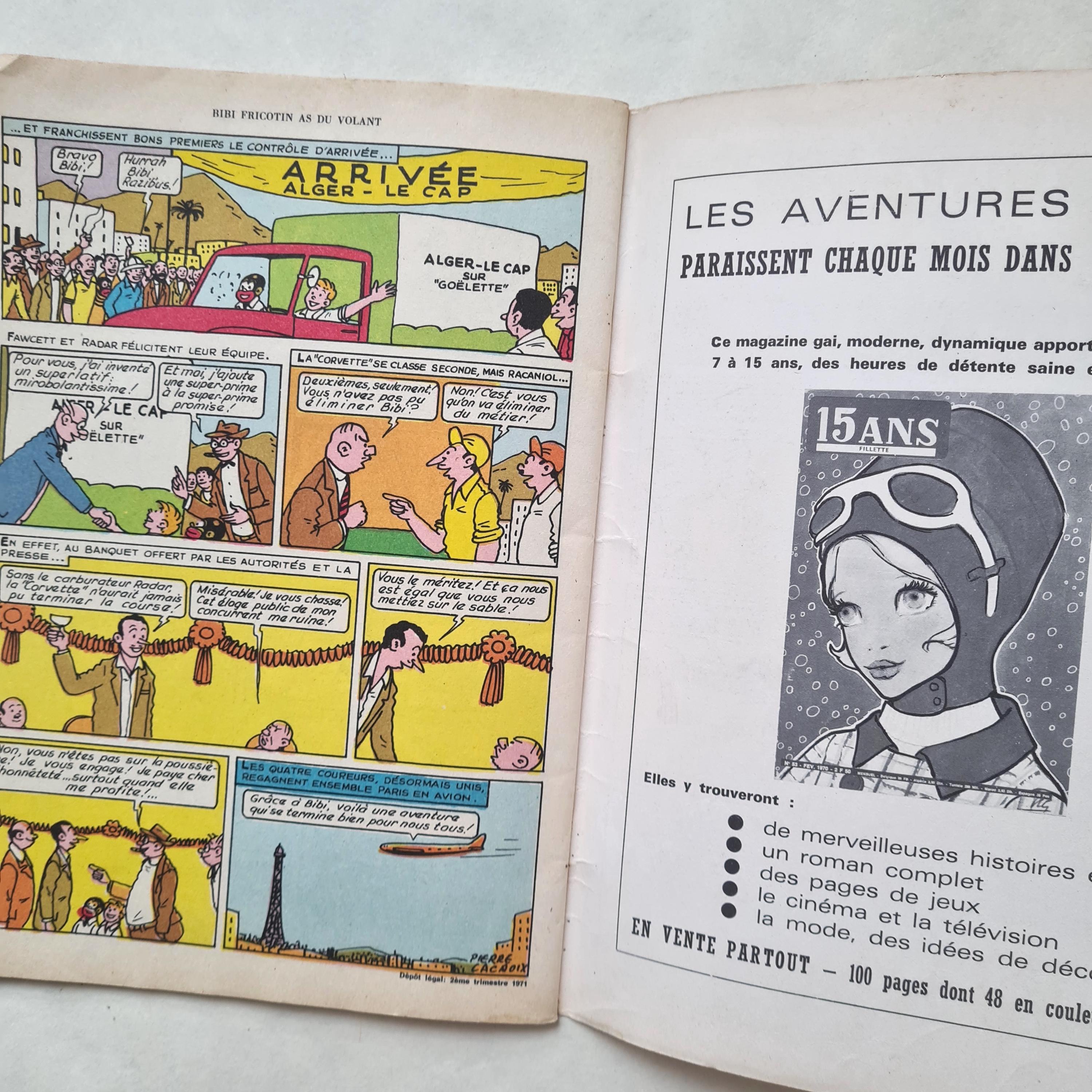 【希少】50年代フランスのコミック誌　BIBI FRICOTIN Vintage Bibi Fricotin Comics/as Du Volant/joyeuse Youth Album