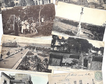 Vintage black and white postcards/old collection/France correspondence/old mail/Clichy Suresnes Bayonne Nice Bordeaux Besançon/flea market