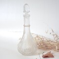 Vintage glass carafe/bottle flask/French house table/service water wine/France collection/home interior/boho decoration/chic flea market
