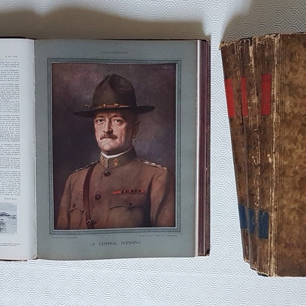 Vintage L'Illustration collection guerre 1914-18 tome historique histoire France française document revue album relié journal collectionneur