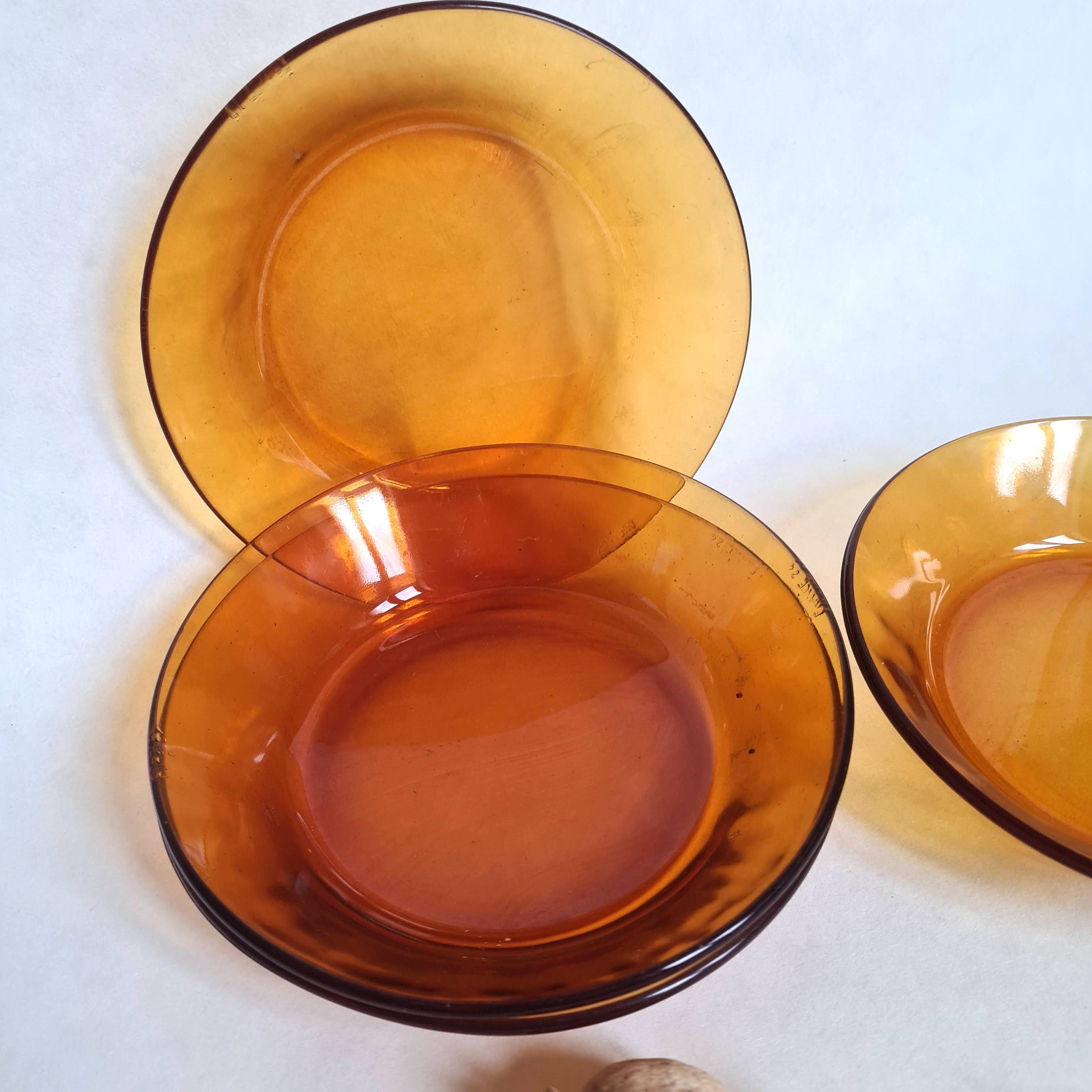 Vintage Duralex vidrio naranja 4 platos ramekins platos vajilla servicio de cocina estilo retro 60s 70s frances Etsy Espana