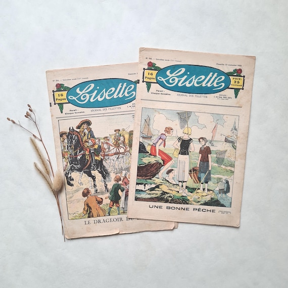 Vintage Lisette journal des fillettes/1935 numéros 34 ou 38