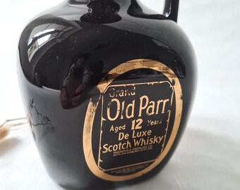 Vintage Grand Old Parr De Luxe Scotch Whiskey/jar Bottle Jug