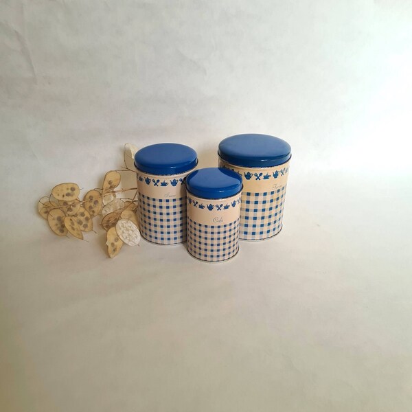 Set De 3 Pots à Épices Vintage En Céramique - Farine, Sucre, Café, Déco Rose Rétro