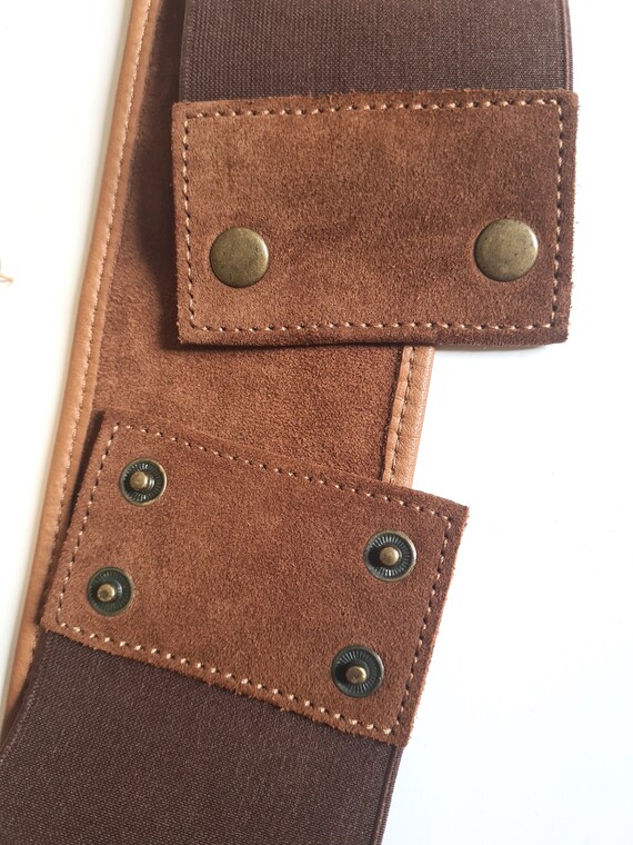 Vintage belt Massimo Dutti nubuck leather luxury … - image 9