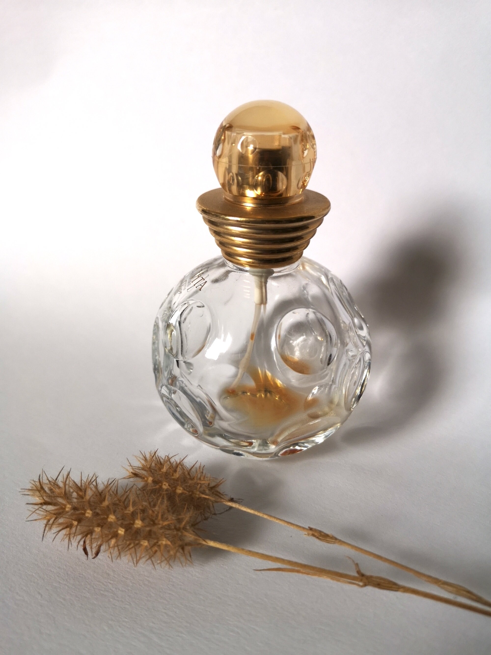 Vintage Used Empty French Designer Perfume Bottles DIOR / 