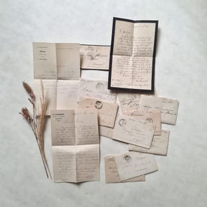 Lettera di corrispondenza postale d'epoca/busta di carta XIX francese/scrittura di collezione/agente di cambio notaio/atto di ordinazione finanze