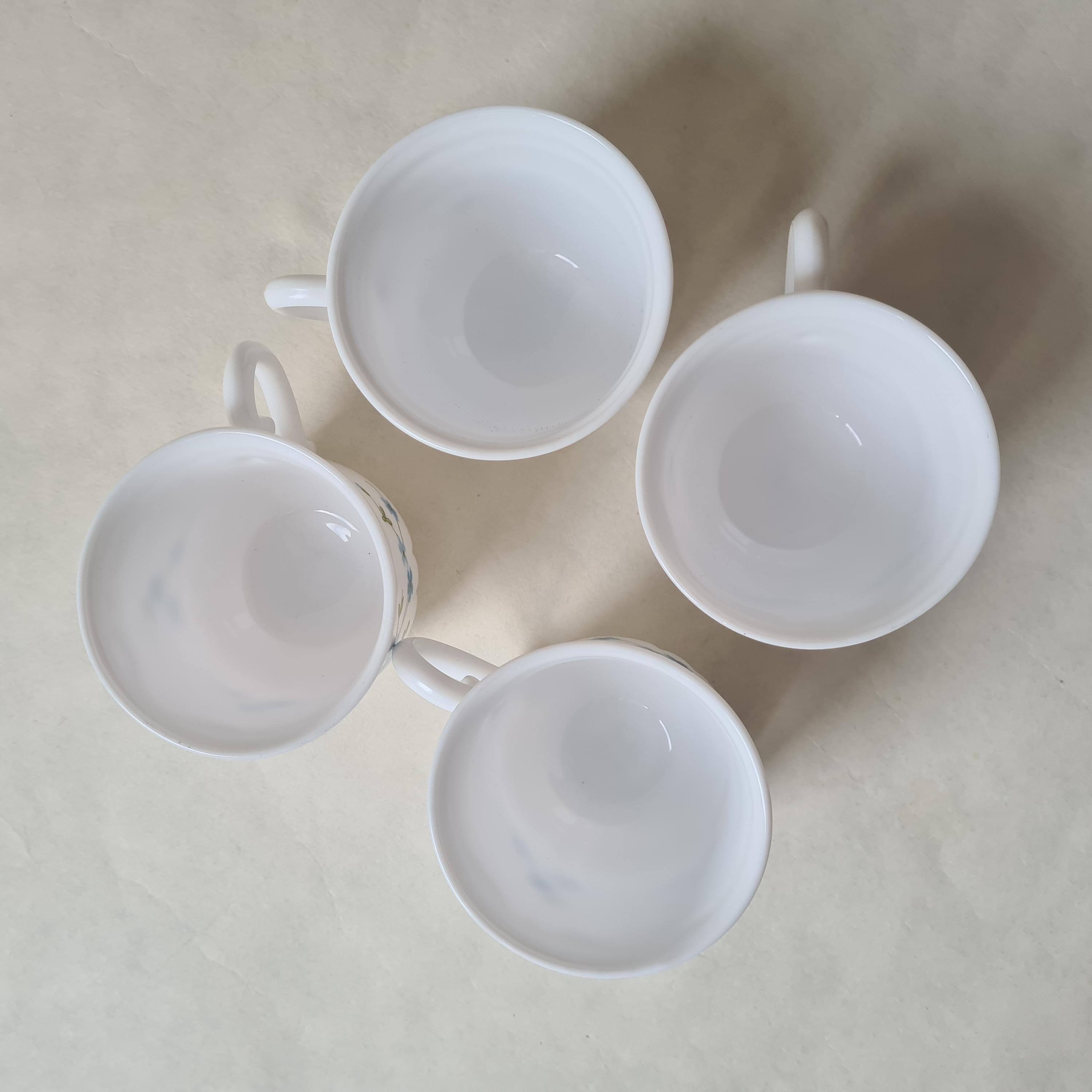 3 anciennes tasses café Arcopal Lotus années 70 vintage - Arts de la table