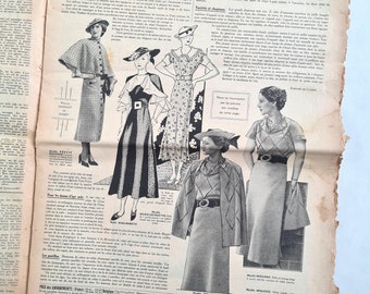 Vintage Le Petit Echo De La Mode 1935 Number 29/revue