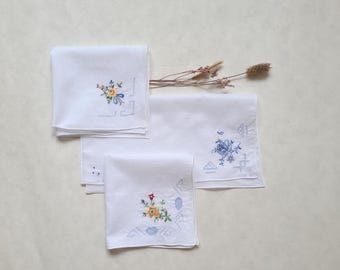 Vintage Handkerchief Case Vintage Embroidered Hanky Case