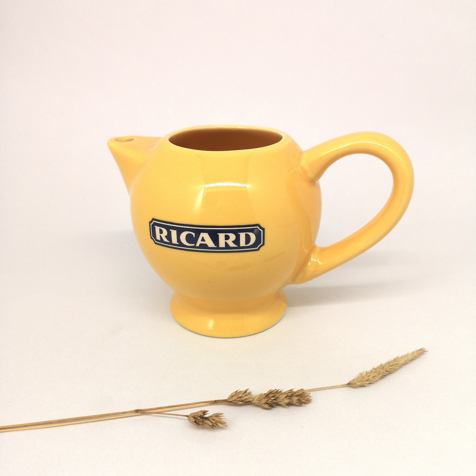 Vintage Ricard pitcher carafe small yellow France advertiser Etsy