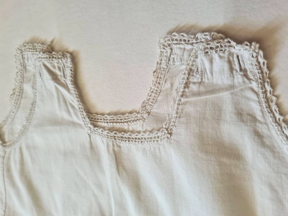 Vintage linen baby birth child white cotton embro… - image 9