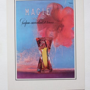 Manifesto pubblicitario d'epoca Lancôme/collezione/1951 Magie Parfum/Parigi, Francia/decorazione murale/stampatori certificati Draeger/anni '50
