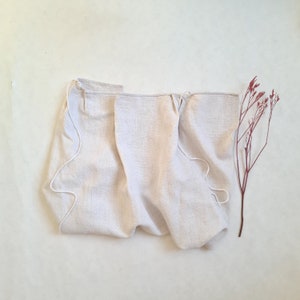 Vintage apron kitchen linen canvas cotton linen to tie solid thick resistant France French  1920s-30s handmade worker craft French France