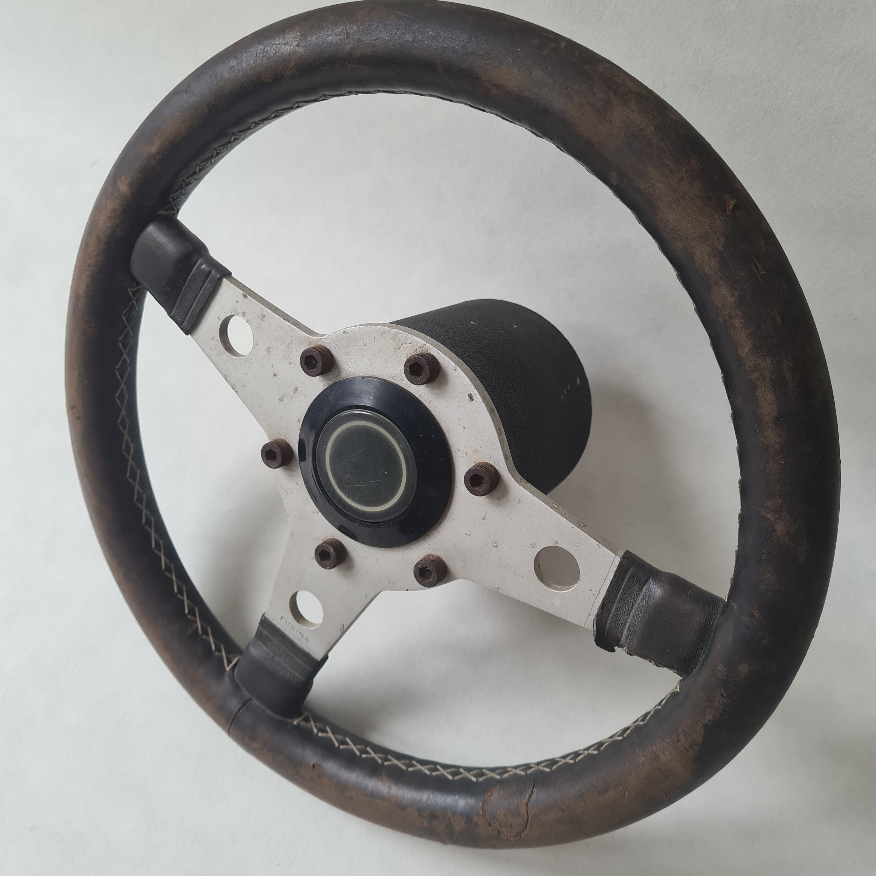 Vintage 3-spoke Steering Wheel/fusina Italy/retro Oldtimer