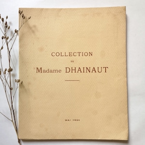 Vendita all'asta di libri vintage maggio 1924 collezione Dhainaut Francia arte antiquariato anni '20 Galerie Georges Petit banditore Lair