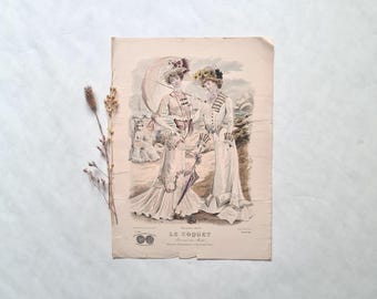 REVUE DE LA MODE 印刷物 19世紀 【商品番号②】 REVUE DE LA MODE 印刷物 19世紀 【商品番号②】 REVUE DE LA MODE