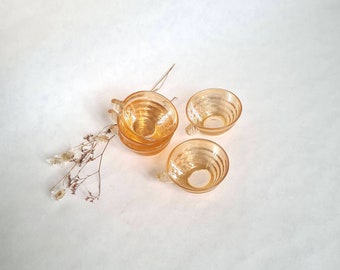 Lot de 5 tasses avec dessous vintage | Beebs