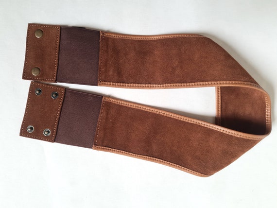 Vintage belt Massimo Dutti nubuck leather luxury … - image 4
